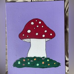 Purple Mushroom Painting